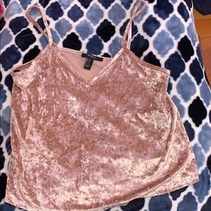Velvet v neck tank top